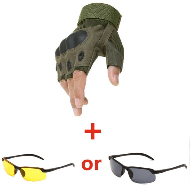 Guantes tácticos antideslizantes con pantalla táctil dura para motocicleta/guantes de medio dedo para hombre huangjie unisex