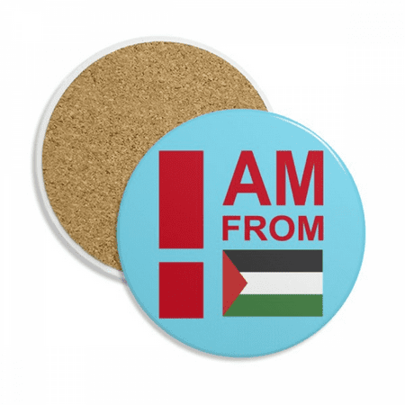 

I Am From Palestine Art Deco Fashion Coaster Cup Mug Tabletop Protection Absorbent Stone
