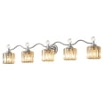 thumbnail image 6 of Deyidn 44.5" Modern 5-Light Chrome Bathroom Vanity Light - Dimmable Bathroom Transitional Fixture with Crystal Glass Shades, 6 of 9