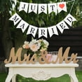 thumbnail image 5 of Wood Mr and Mrs Signs with Just Married Banner, Wooden Freestanding Letters for Photo Props, Rustic Dec, 5 of 14