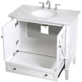 thumbnail image 3 of Elegant Lighting Vf30236 Luxe 36" Free Standing Single Basin Vanity Set - White, 3 of 16