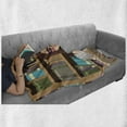 thumbnail image 6 of Geek Soft Flannel Fleece Blanket, Happy Student Girl in Library Studying Reading a Textbook Themed Digital Image Print, Cozy Plush for Indoor and Outdoor Use, 70" x 90", Multicolor, by Ambesonne, 6 of 6