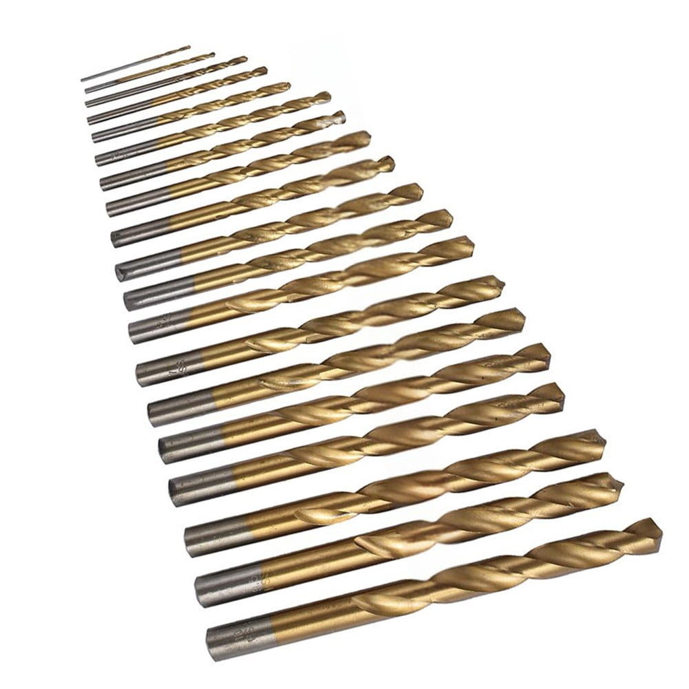 19Pcs Hss Drill Bit Set 1-10Mm for 304 Stainless Steel Drilling