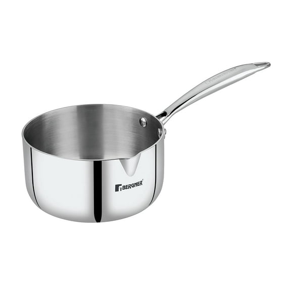Argent Triply Stainless Steel 16 Cm Saucepan With Stainless Steel Lid, 1.7 Liters Sauce Pan, Stay Cool Cast Handle - Dishwasher Safe, Induction & Gas Ready | 5-year Warranty