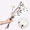 thumbnail image 3 of 1PC Cotton Stems Artificial Flowers, Natural Artificial Cotton Floral Christmas Ornaments Vase Display Filler Floral Wedding Centerpiece Decorations, 3 of 10