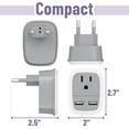 thumbnail image 3 of Bates- European Travel Plug Adapter, Adapter with USB, European Plug Adapter, US to Europe Plug Adapter, 3 of 9