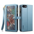 thumbnail image 2 of Feishell Crossbody Wallet Phone Case for Apple iPhone 7/8/SE 2020/SE 2022,with Hand Strap & Shoulder Strap,Luxury PU Leather Magnetic Clasp Multi Card Slots Flip Kickstand Phone Case,Blue, 2 of 17