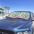 thumbnail image 2 of Binienty Sea Turtle Car Front Windshield Sun Shade Visor Easy Fold Tropical Hibiscus Floral Car Window Sunshades 2-Piece Windshield Sun Blocker Shade Universal for Most Vehicle Sedans SUV Truck, 2 of 7