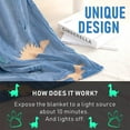 thumbnail image 4 of Glow in The Dark Dinosaur Blanket for Boys Girls  Super Soft Warm Cozy Furry Throw Blanket  50” x 60”, 4 of 7