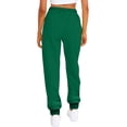 thumbnail image 3 of Cindysus Womens Cinch Bottom Sweatpants High Waisted Athletic Workout Joggers Lounge Pants Activewear with Pockets Green M, 3 of 3