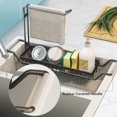 thumbnail image 3 of Almacenamiento para fregadero de cocina, organizador de fregadero, escurridor de fregadero de acero inoxidable, soporte para esponja, accesorio de cocina, jabón o paños de cocina Paños de cocina, alma, 3 of 5