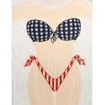 thumbnail image 5 of Ekouaer Women Bikini Body Shirt Lady's Plus Size Bikini Tshirt Funny Bathing Suit, 5 of 6
