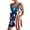 22#Royal Blue, variant on Women's Jumpsuit Short for Independence Day Adjustable Short Overalls Loose Wide-Leg Jumpsuit with Pockets Beach Summer Clothing