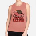 thumbnail image 2 of Sleigh Tis the Season Women's Muscle Tank Large Desert Pink, 2 of 5