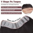 thumbnail image 4 of SEGO Men's Hairline Toupee 100% Human Hair Forehead Hairline Replacement Hairpiece V-Shape Mens Hair Topper PU Thin Skin Base Natural Hairline, 4 of 7
