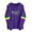 #042-Purple, variant on Craaazy Women's Mardi Gras Sweatshirt Mask Prints Warm Hooded Shirts with Pockets Gifts
