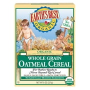 (6 Pack) Earth's Best Organic Whole Grain Oatmeal Infant Baby Cereal, 8 oz. Box