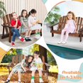 thumbnail image 4 of Kids Adirondack Chair 2-Seat - Children's Outdoor Chair with High Backrest, Arm Rest, 300 Lbs Capacity, Wood Double Loveseat, Porch Chair for Yard, Poolside (1,White, 4 of 16