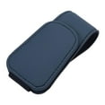 thumbnail image 2 of Soporte para gafas de coche de piel sintética con clip para gafas, accesorio para visera interior, color azul oscuro, 2 of 9