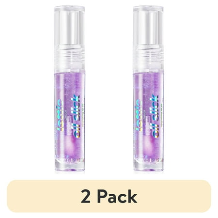 (2 pack) Lottie London Oil Slick 100% Vegan Lip Oil Blueberry Kiss 0.12 fl oz