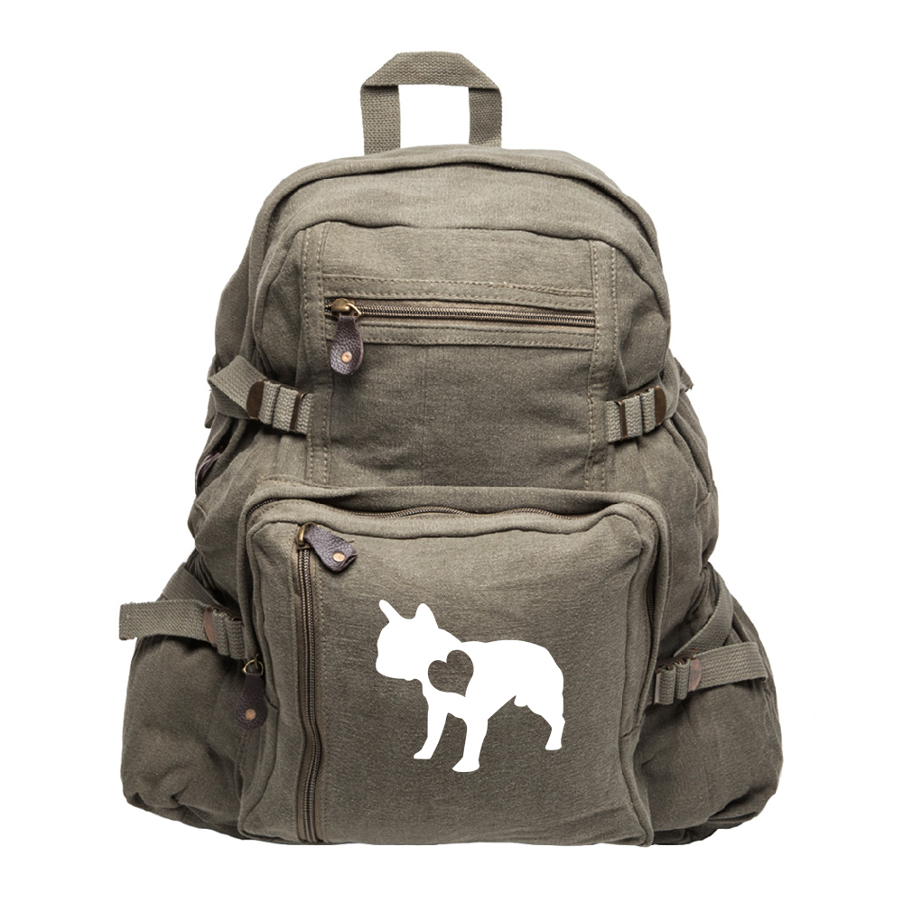 French Bulldog Unisex Fabric Backpack