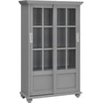 thumbnail image 3 of Arron Lane 4-Shelf Sliding Glass Door Bookcase, Gray, 3 of 12