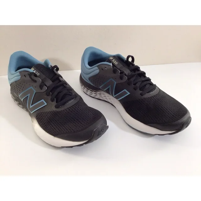 Men's New Balance 520v7 Running Shoe M520HB7 Black / Blue Fabric Mesh Size 9