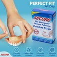 thumbnail image 3 of Secure Comfort Strips Waterproof Denture Adhesive - Zinc Free - Extra Firm Hold For Lower Dentures - 15 Strips (Pack of 3), 3 of 8