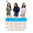 thumbnail image 2 of Deago Women's Summer Casual Loose Long T-shirt Solid Over-Sized Side Split Short Sleeves Round Neck Tops (Navy, XL), 2 of 10