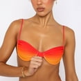 thumbnail image 5 of B91xZ Triangle pour Femmes Ensembles Bikini Col Rond Maillot de Bain Deux Pièces, Rouge M, 5 of 5