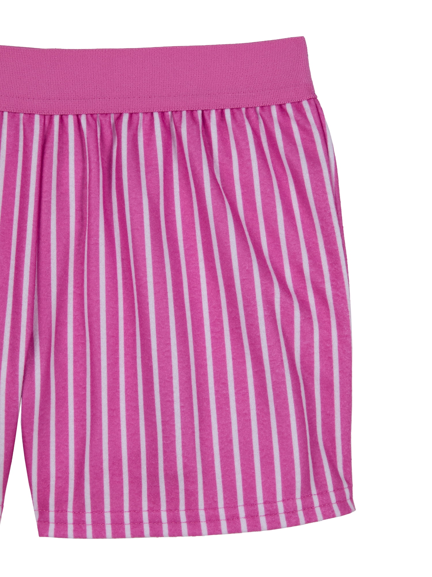 Barbie Girls Long Sleeve Sleep Top and Shorts Pajama Set, 2-Piece, Sizes 4-12