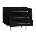 thumbnail image 6 of TOV Furniture Modern Nightstand with 3 Drawers, Black, 6 of 9