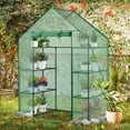 thumbnail image 6 of Costway Portable Mini Walk In Outdoor 4 Tier 8 Shelves Greenhouse, 6 of 10