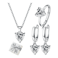 thumbnail image 4 of "Juego De Collar Corazón Anillo Aretes Joyería Mujer Belug Blanco ", 4 of 5