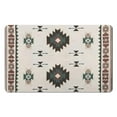 thumbnail image 1 of Boho Bathroom Rugs: Non-Slip Aztec Bath Mat, Western Geometric Design, Luxury Soft, Highly Absorbent, Ideal for Bathroom, Kitchen, Entryway, Modern Farmhouse Decor, 20x32 Inch, 1 of 5