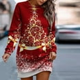 thumbnail image 1 of Birdeem Robe Mi-Mollet à Manches Longues et Col Rond pour Femme, Mode Décontractée, Imprimé Floral, 1 of 1