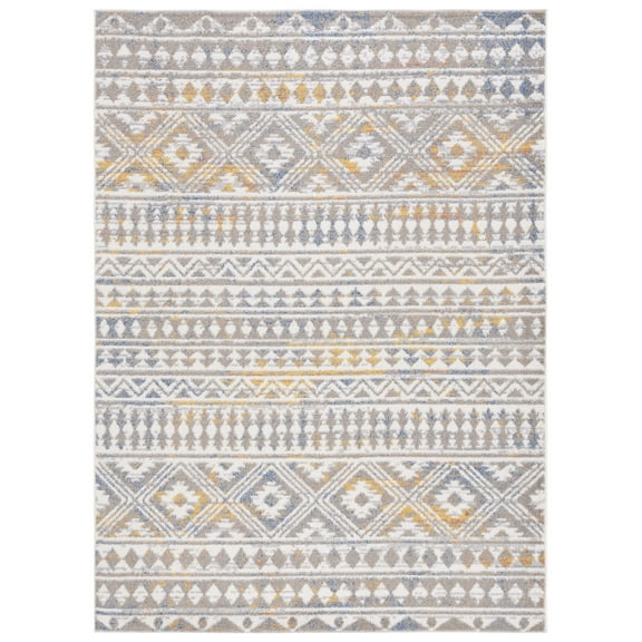 SAFAVIEH Astoria Lalia Southwestern Area Rug, Grey/Ivory, 5'3" x 7'6"
