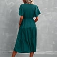 thumbnail image 4 of Gspmoly Robes d'Été pour Femmes, Robe Décontractée pour Femmes avec Poches, Robe d'Été à Imprimé Floral, Robe Courte à Col en V, Robes de Cocktail, Liquidation, 4 of 5