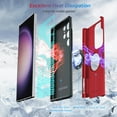 thumbnail image 2 of Hidden Series Galaxy S23 Ultra Case 5G,[No Fall-Off Kickstand] 360°Metal Ring, 15Ft Military Grade Shockproof Protective Phone Case Designed for Samsung Galaxy S23 Ultra, Red, 2 of 15