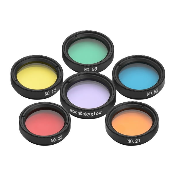 6pcs Telescope Filter Kit 1.25 inch Telescope Eyepiece Filters for Moon