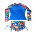 thumbnail image 2 of Women‘s Tankini Bathing Suits  Long Sleeve Built-in Bra Rash Guard Tops with Boyshorts Bottom Set, 2 of 3