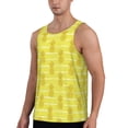 thumbnail image 2 of Picia Gold Pineapple Printed Men’s Performance Tank, Men's Workout Tank Top Moisture-Wicking Tank Top Muscle tee, Breathable Workout Shirt-XX-Large, 2 of 7