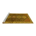thumbnail image 2 of Ahgly Company Machine Washable Indoor Rectangle Persian Yellow Traditional Area Rugs, 6' x 9', 2 of 4