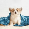 thumbnail image 4 of Pofeuu Blue Tie Dye Print Puppy Blanket,Dog Blankets,Pet Blanket Cozy Cat Blankets for Indoor Cats, Fuzzy Pet Blanket for Kitten Doggy Dog Blankets-, 4 of 8