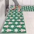 thumbnail image 2 of Kitchen Rugs Sets Of 2,Green Christmas Tree and Snowflake Pattern Anti Fatigue Kitchen Mat Rugs Non Slip Washable,Decorative Kitchen Floor Mats for Kitchen,Sink,Laundry,17"X47", 2 of 5
