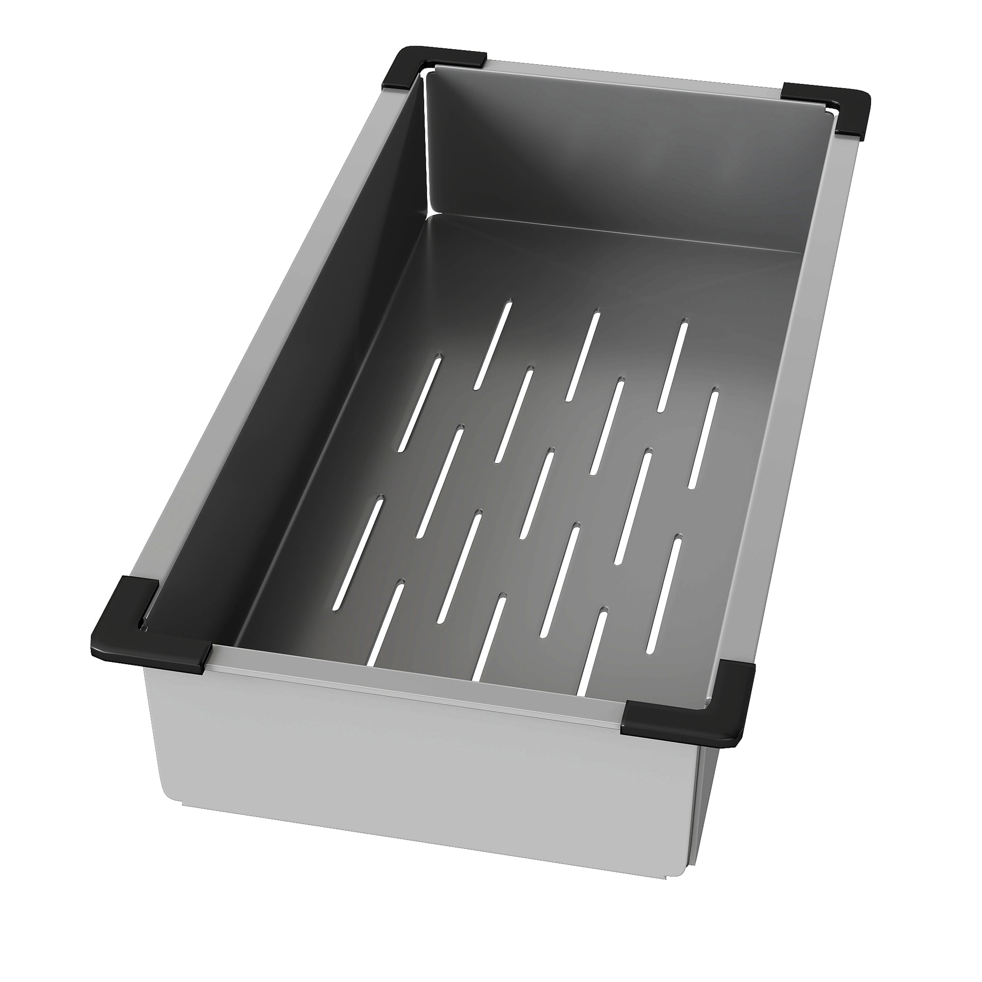ModFusion 33″ Single Bowl Gunmetal Workstation Kitchen Sink, Drop-In Nano Stainless Steel, Drain Kit, 2.7'x1.8' ft Ledge Accessories, Wood Cutting Board, Gray