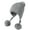 Grey, variant on Grid Pattern Three Wool Thickened Hat For Children Winter Velvet Outdoor Warm Knitted Hat