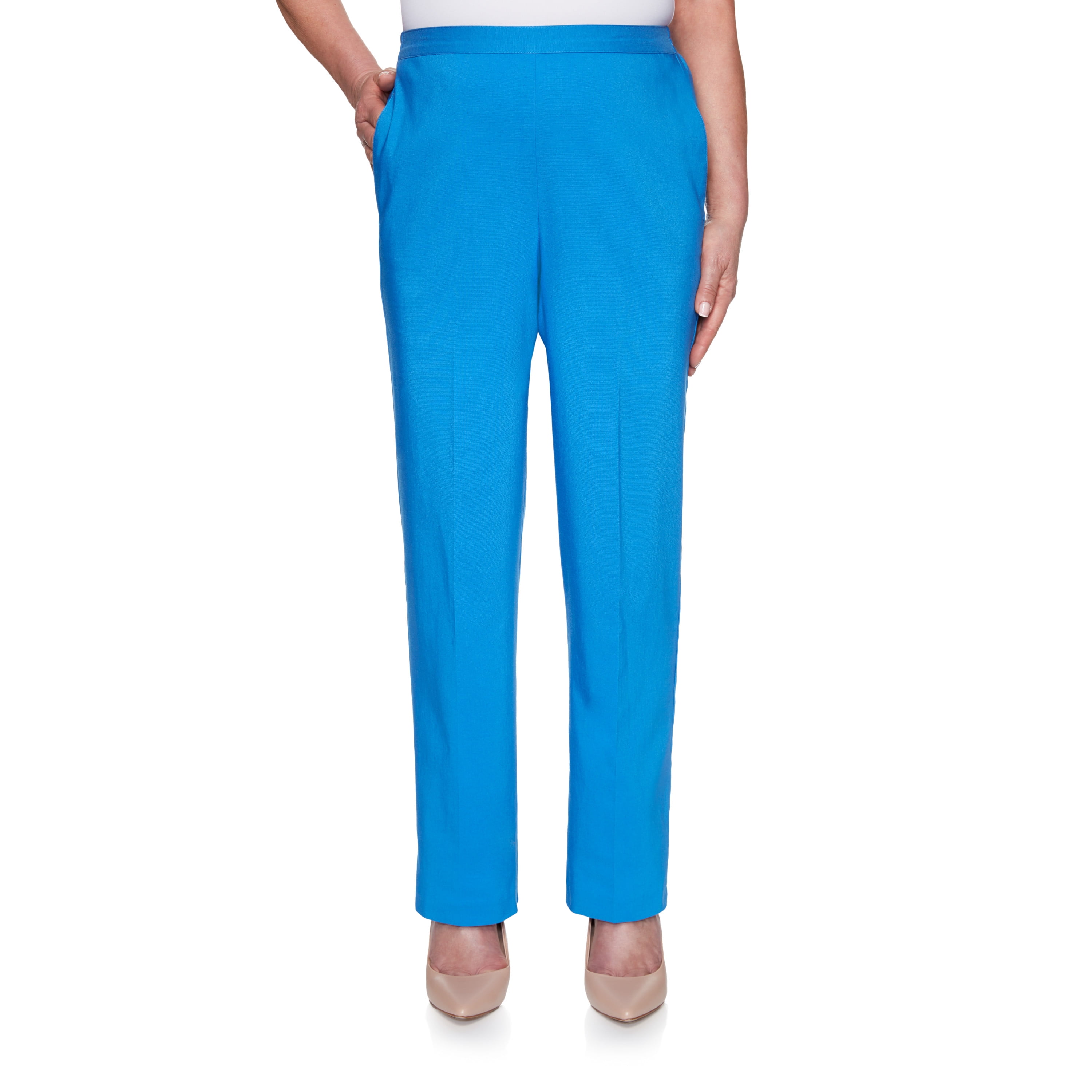 Alfred Dunner Womens Petite Women'S Canvas Lightweight Mid Rise Regular