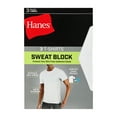 thumbnail image 3 of Hanes T-Shirt with Sweat Block Tech, 3-Pack, Crewneck, White Tees, 3 of 9