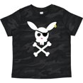 thumbnail image 3 of Inktastic Cute Easter Pirate Bunny with Eyepatch and Earring Boys or Girls Toddler T-Shirt, 3 of 5